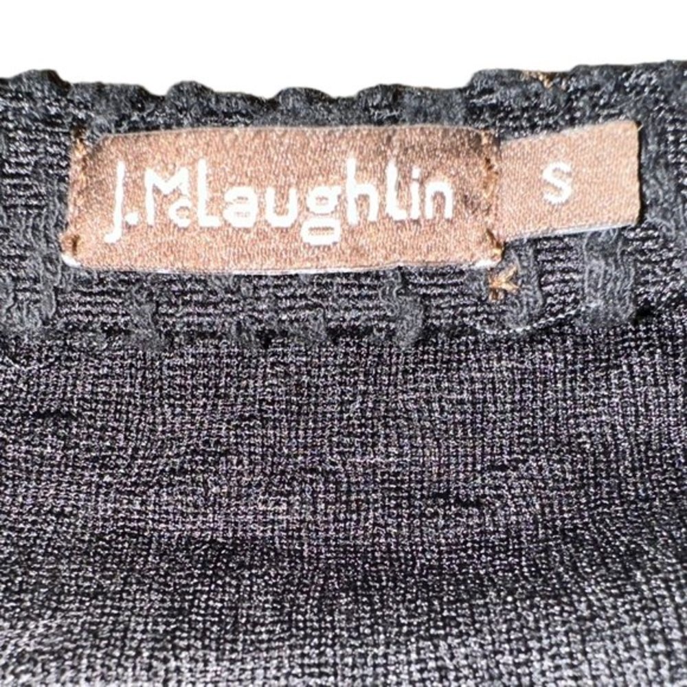 J Mclaughlin Black Textured A Line Dress Size Sma… - image 5